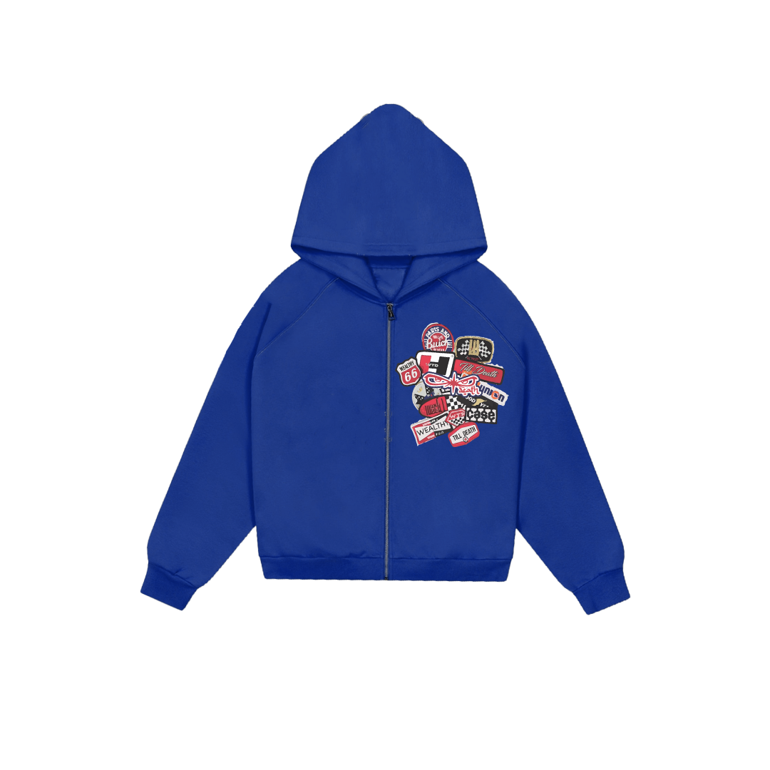 🏎️ WTD RACER ZIP UP - BLUE