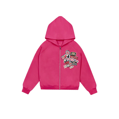 🏎️ WTD RACER ZIP UP - PINK